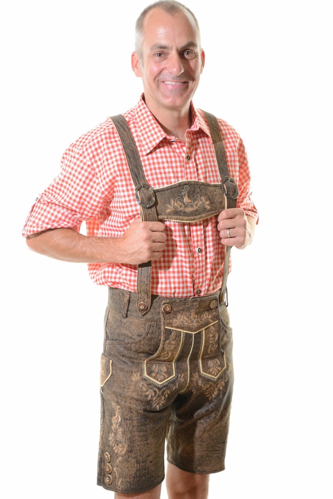 Bavarian Oktoberfest Lederhosen Lamb Antique Leather Tracht Shorts #JODLER