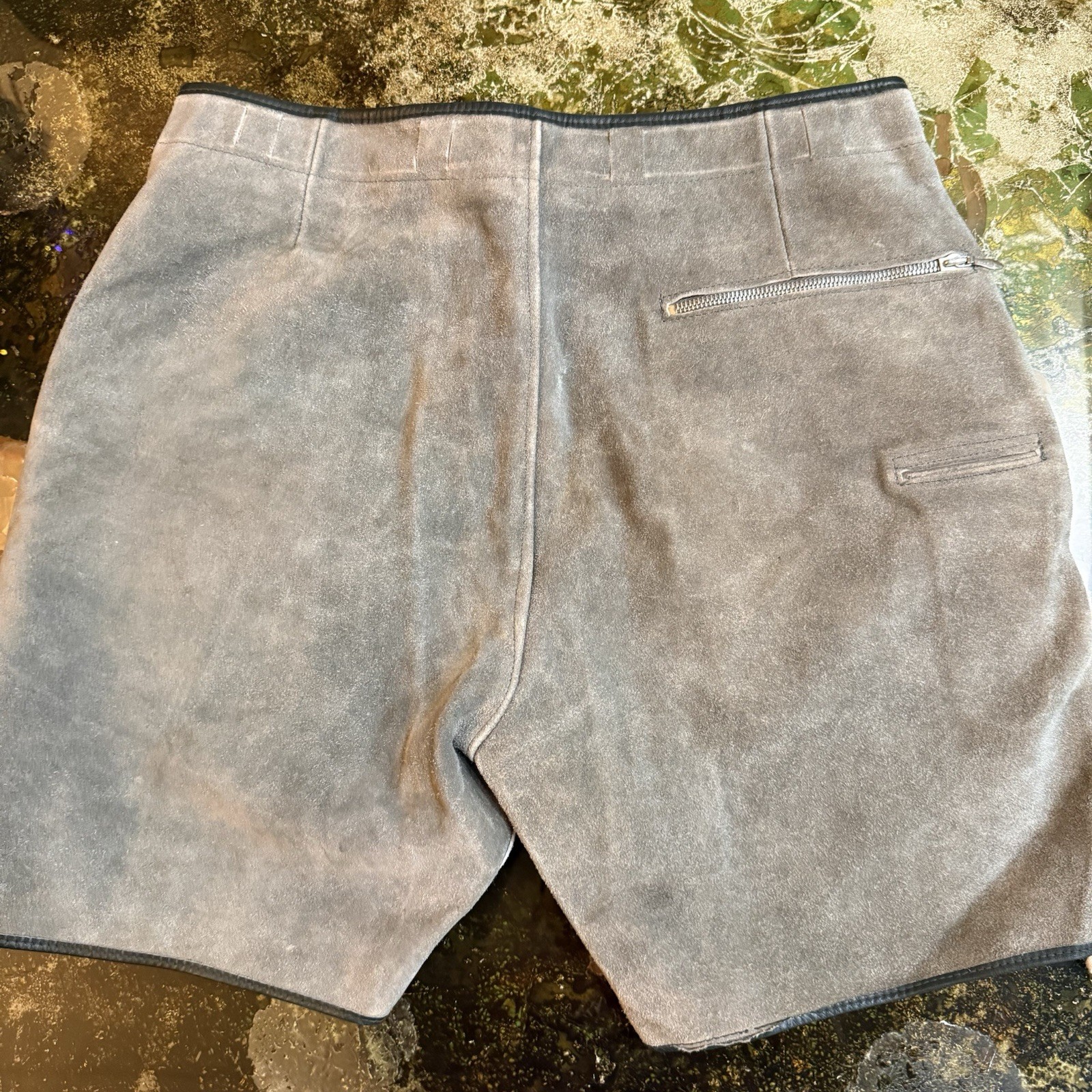 Vintage 50s-60s Bavarian German Lederhosen Suede Leather Shorts 34” Oktoberfest