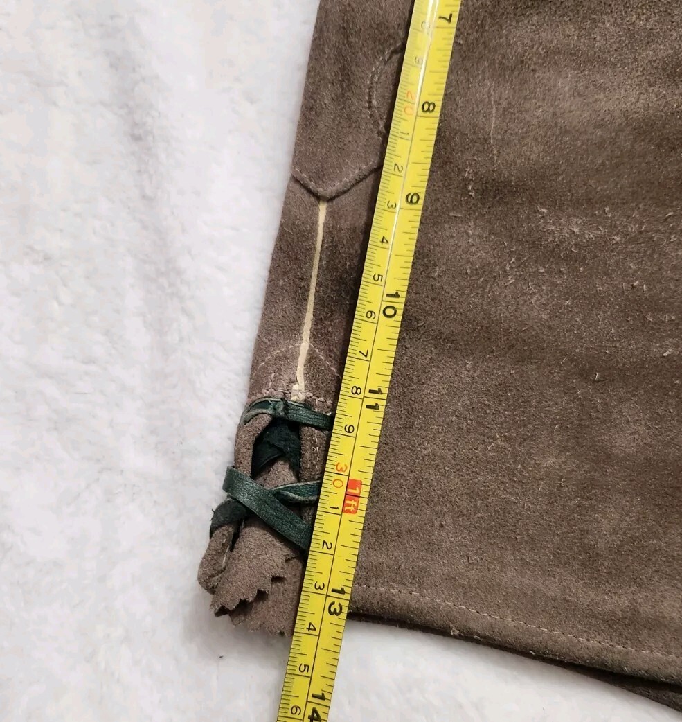 LEATHER LEDERHOSEN HANDCRAFTED SHORTS PANTS MADE IN AUSTRIA 28 INCH WAIST