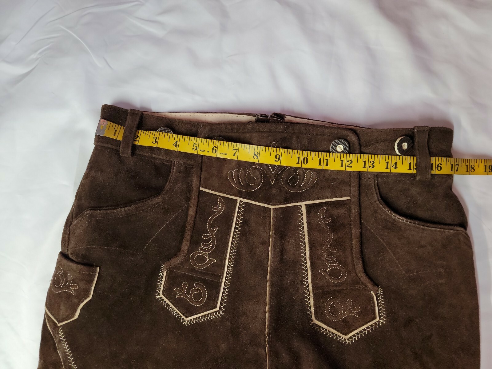 Lederhosen4U Men Genuine Leather Authentic German Lederhosen Dark brown 50 #C3