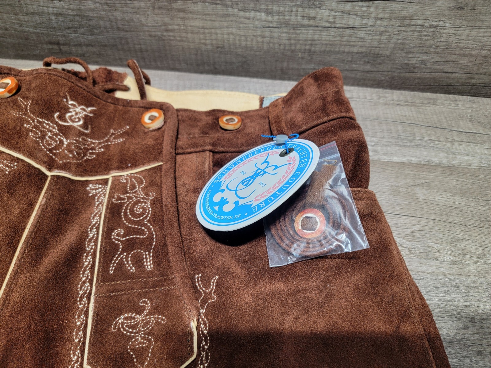 NWT Genuine Schoneberger Bavarian Lederhosen Trachten Couture Size 40