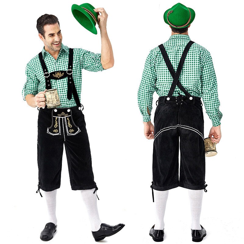 TRADITIONAL MENS BAVARIAN LEDERHOSEN OKTOBERFEST LEDERHOSEN GERMAN SUSPENDER