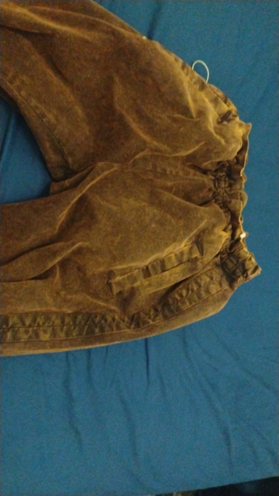 White Sand Brown Velvet Lederhosen Pants Men’s Size 42 Cotton Elastane
