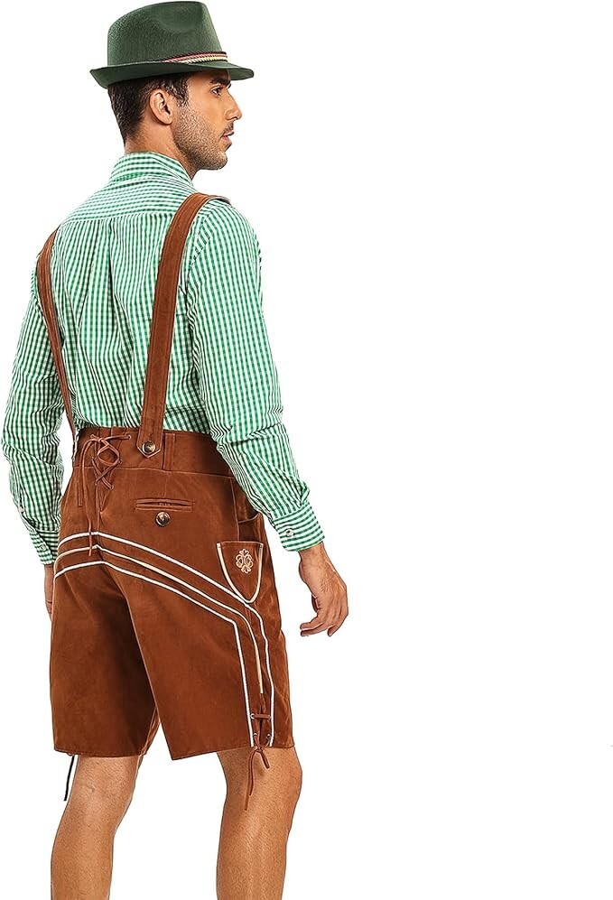 Lederhosen, Men Oktoberfest Outfits, German Lederhosen October Festival Costume