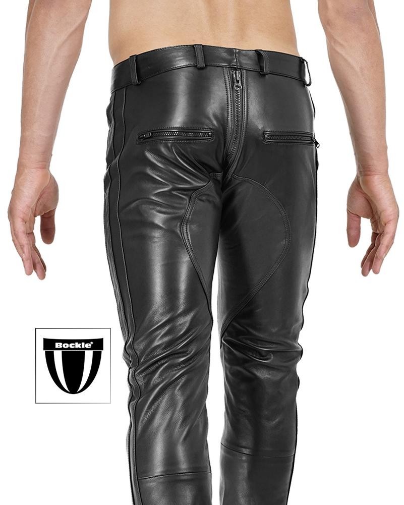 Bockle® 3 GAY-ZIP Leather Pants Full Zip Zip Leather Jeans