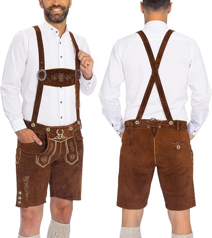 BAVARIA TRACHTEN Lederhosen Men – Genuine Leather Auth German Lederhosen US 30