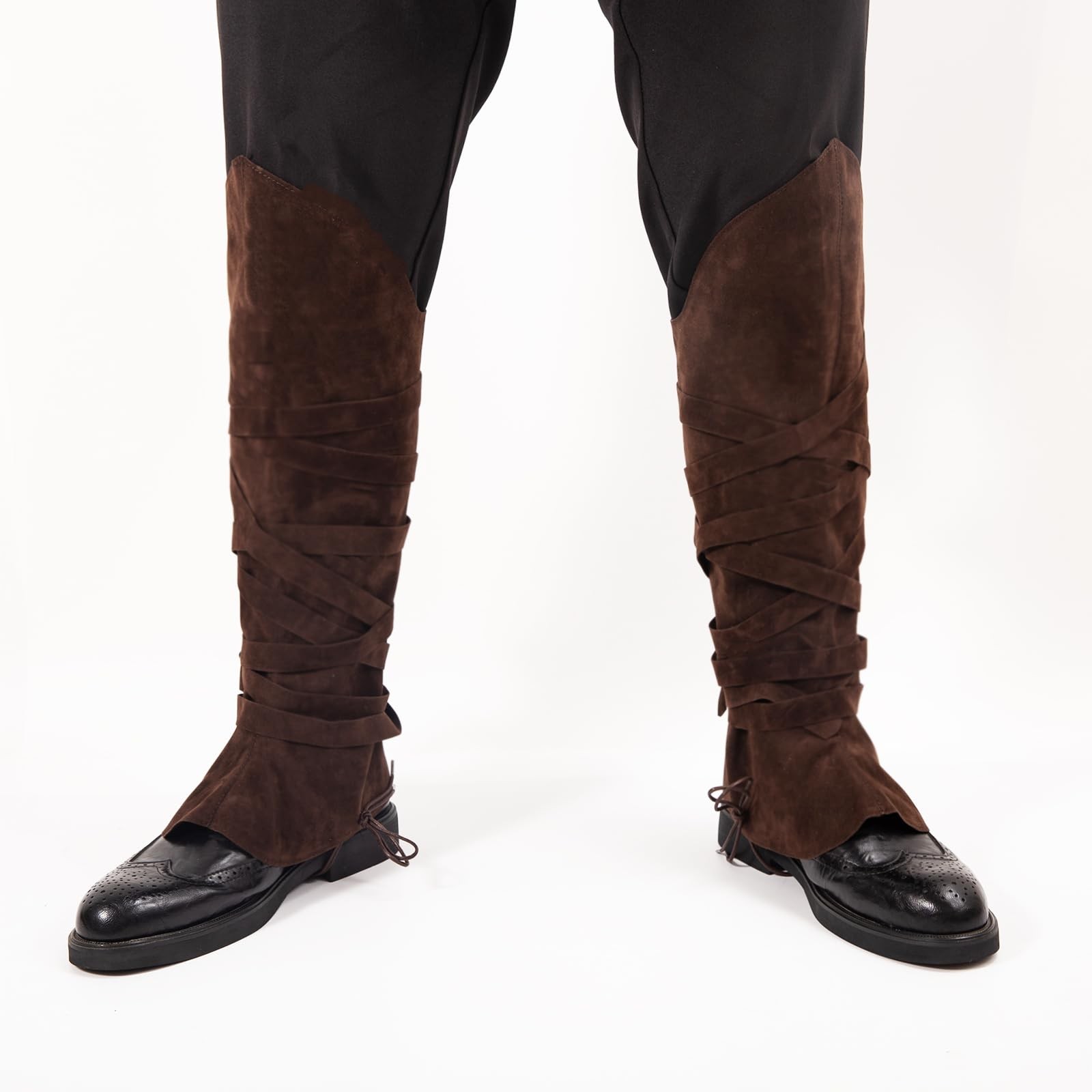 Medieval Pirate Boot Covers Men Women: Faux Leather Renaissance Boots Cover S…