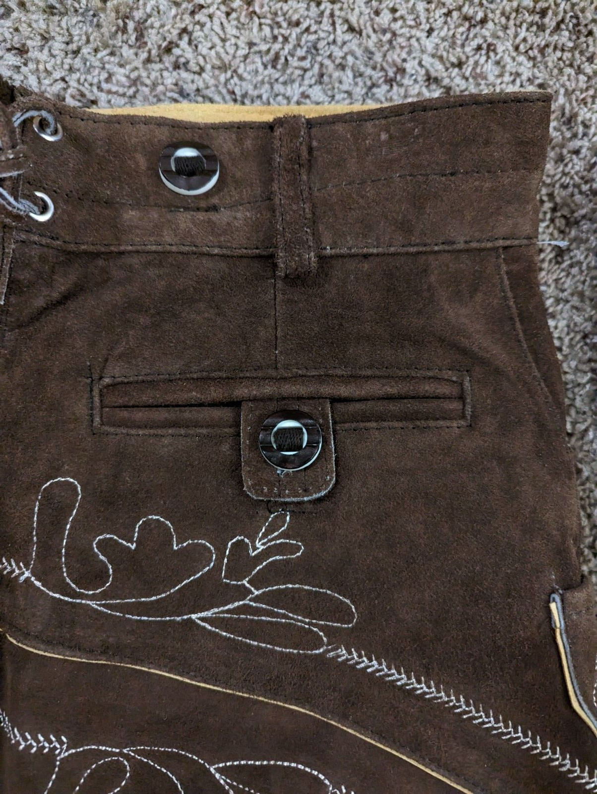 NWT Gaudi Leathers Mens Size 46 Brown Leather German Lederhosen