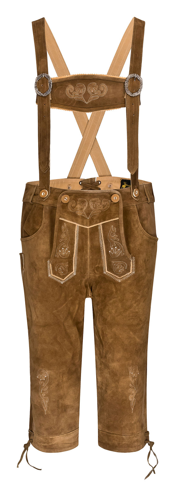 HIRSCHBERGER Trachten Lederhose Kniebund Gr. 46 – 72 Wildleder braun Camel