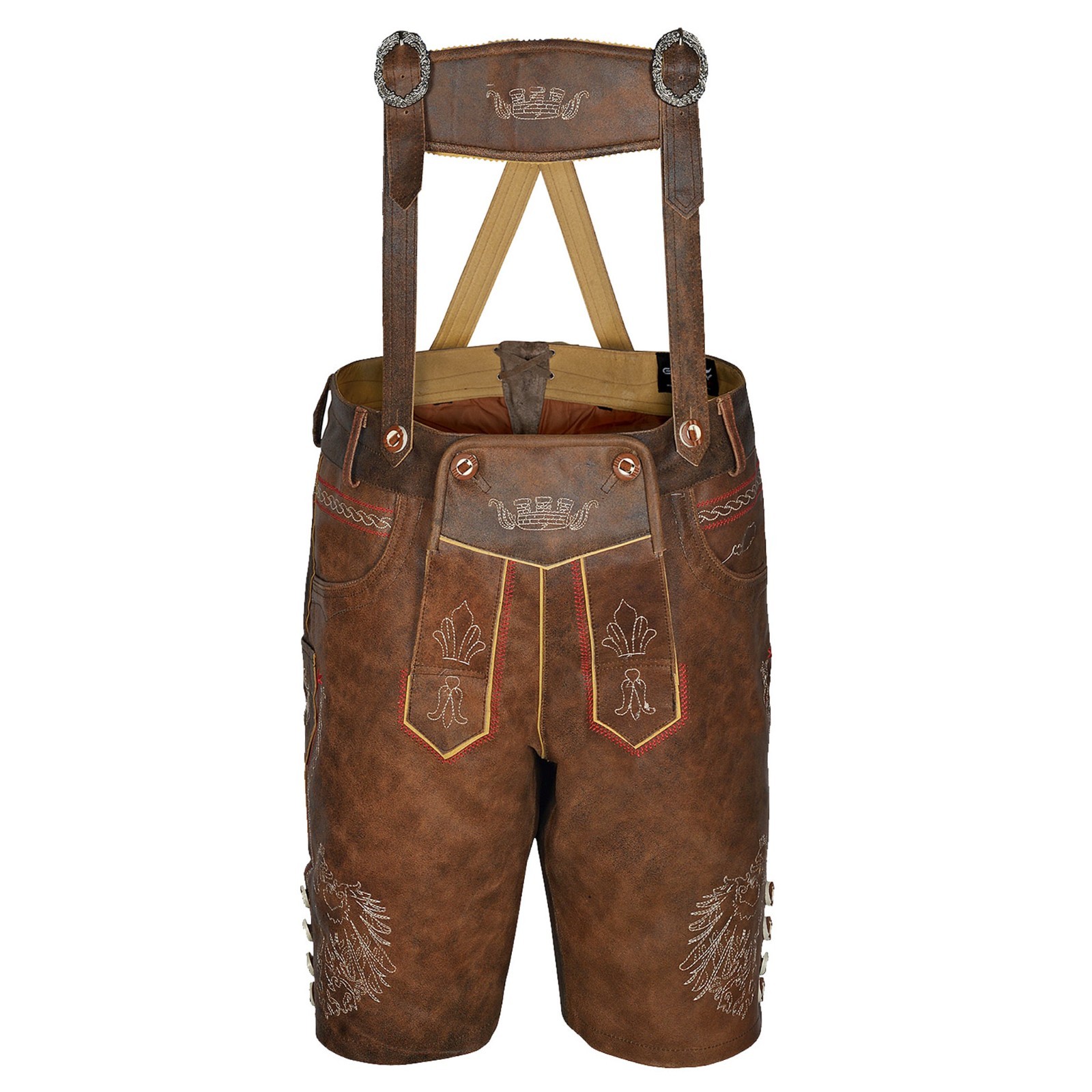 Mens Genuine Leather Lederhosen Oktoberfest Costume Bavarian German Outfit