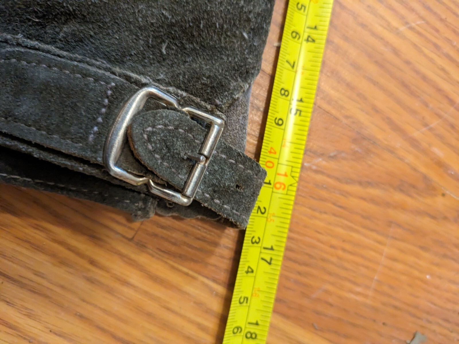 Vintage Gray leather suede lederhosen, shorts, size , 21″ waist