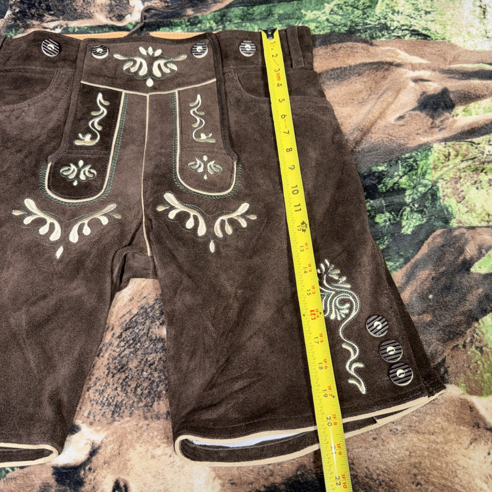 German Bavarian Oktoberfest Trachten Lederhosen4u Leather Mens Shorts Size 52