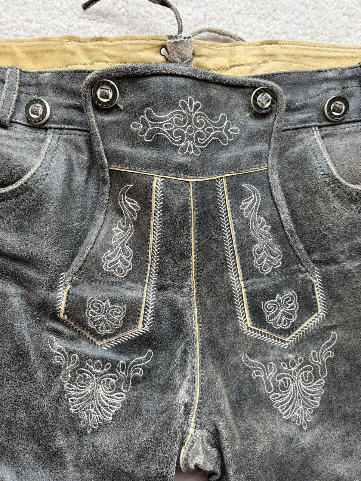 Traditional Bavarian Leather Lederhosen shorts Men’s 56 US 40