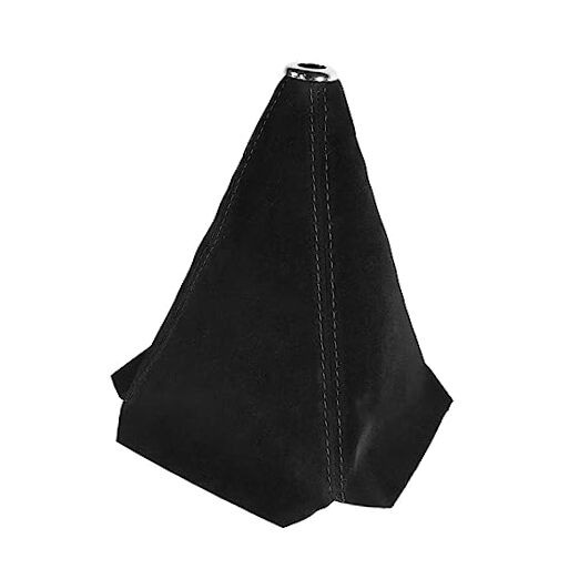 Car Shift Boot Cover, Suede Leather Shift Knob Boot Dust Cover, Black/Black