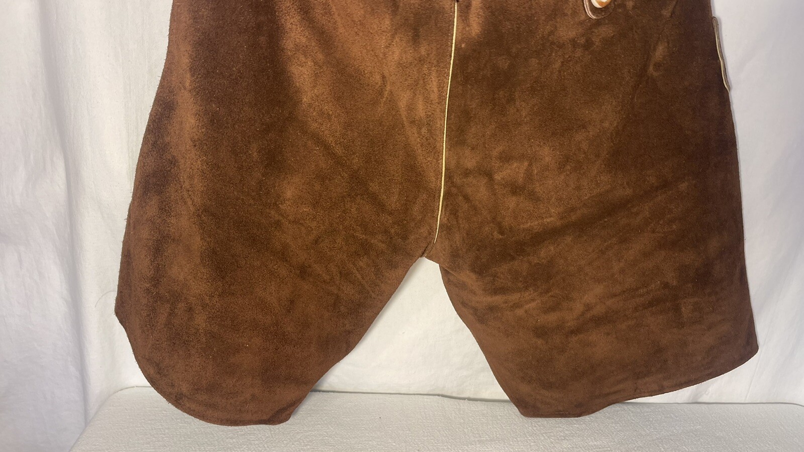 Schoneberger NWT German Lederhosen Size US36 Brown Leather Suede Short Pants NEW