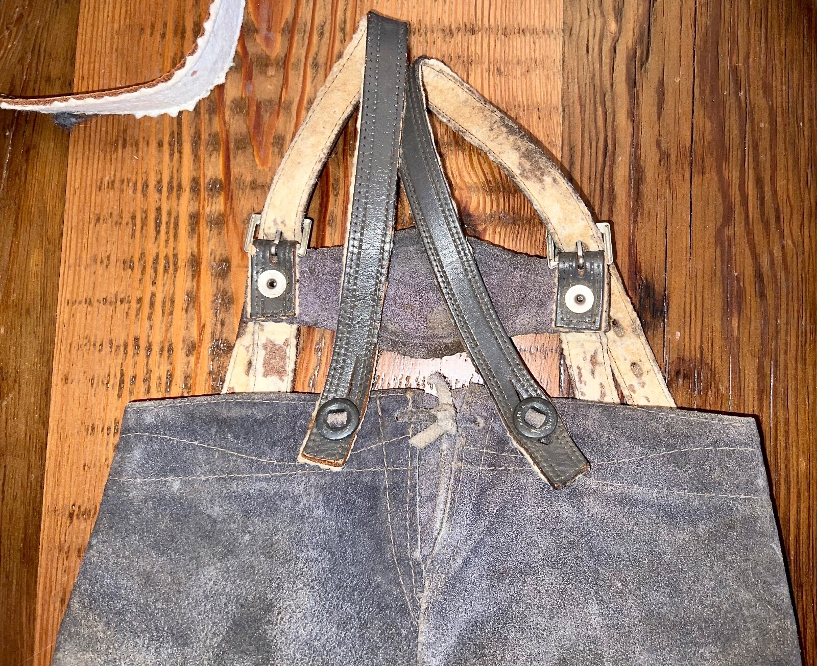 Vintage 60’s Authentic Traditional Suede Lederhosen German Suspender Boys Shorts