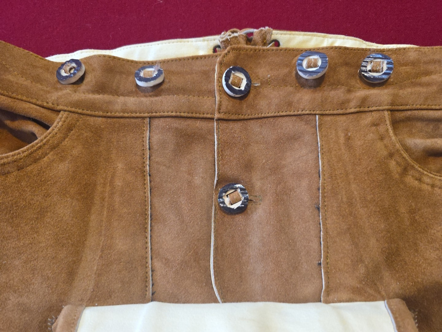 Otto Almbock Lederhosen Pants Men’s 35 Eu50 Suede German Oktoberfest Embroidered