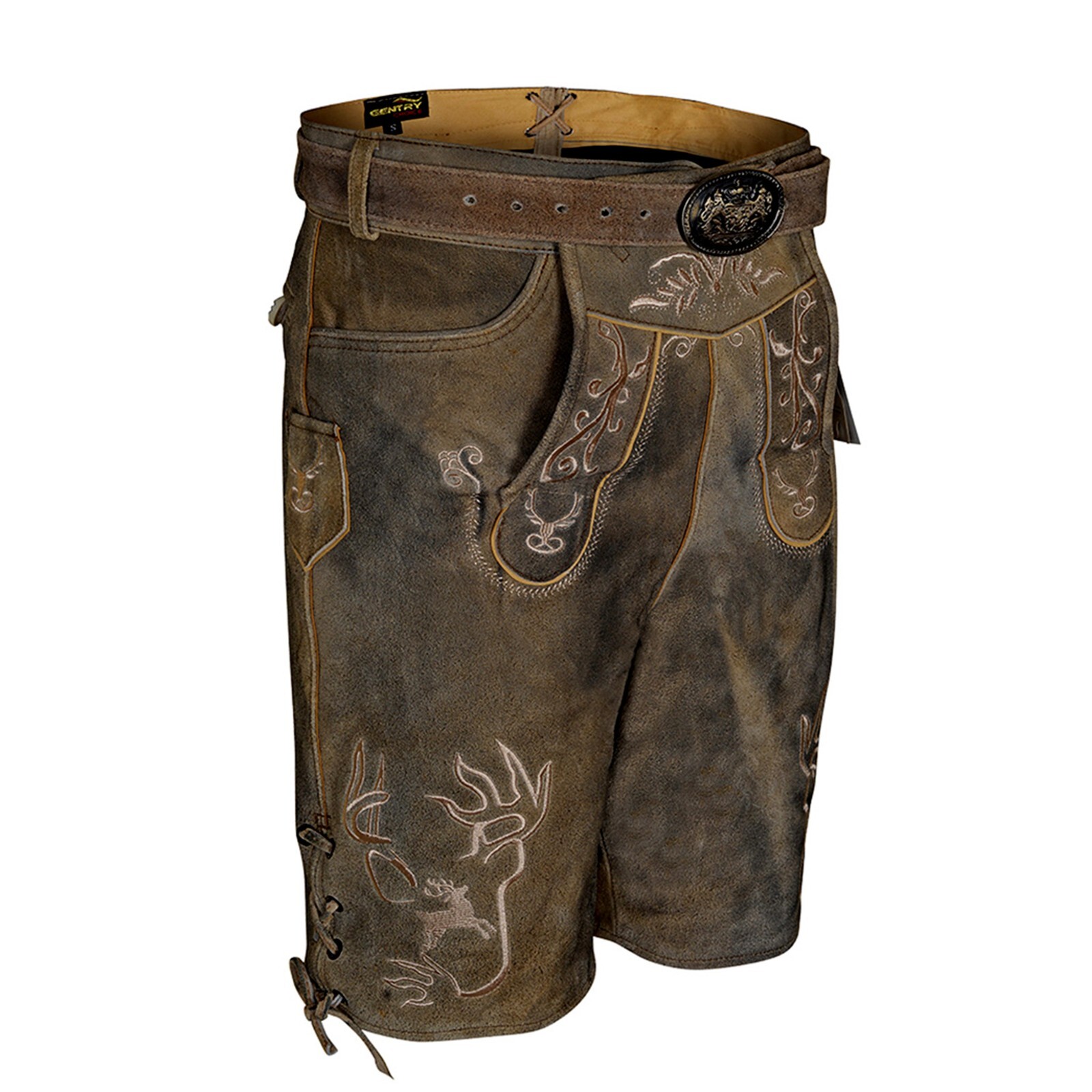 Oktoberfest Men Suede Leather Lederhosen Klose Germen Outfit Bavarain Lederhosen