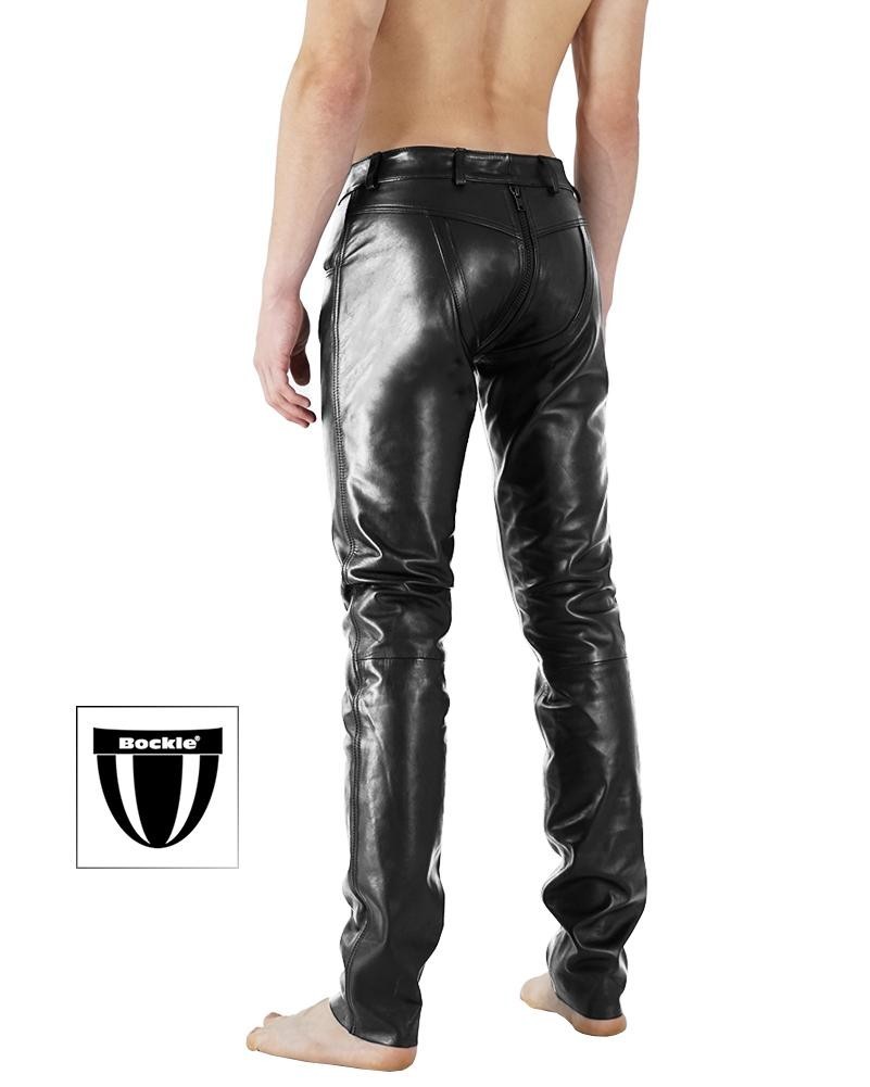 Bockle® GAY-ZIP® Rim Leather Pants Gay Lederhosen Leather Jeans Full Zip