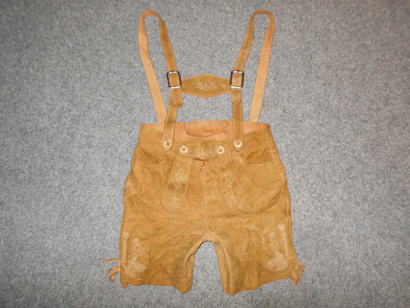 STEINDL ORIGINAL BAVARIAN OKTOBERFEST BOYS LARGE 146 LEATHER LEDERHOSEN B2
