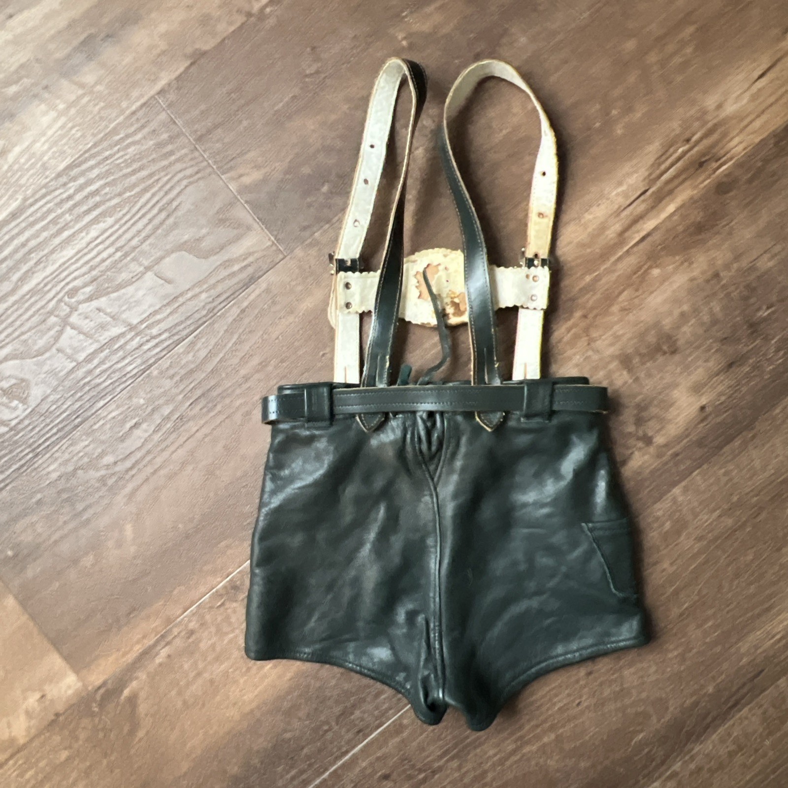 Lederhosen German Child Shorts Authentic Vintage Suede Leather German