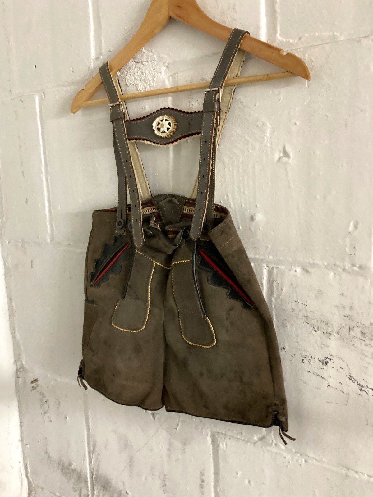 VTG German Lederhosen Suede Leather Oktoberfest Boy