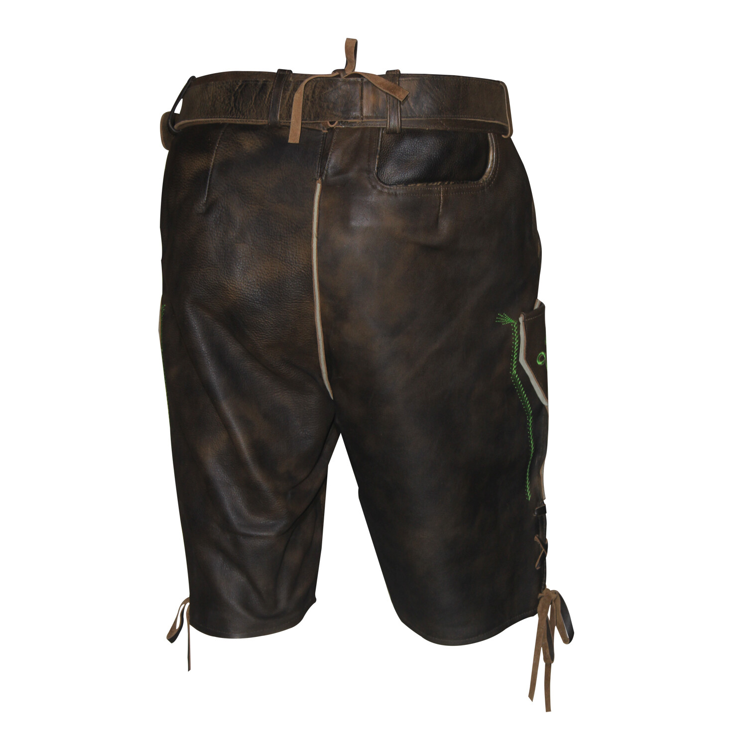 Lederhosen Men’s Short Traditional Lederhosen Antique Brown Oktoberfest Lederhosen 46-64