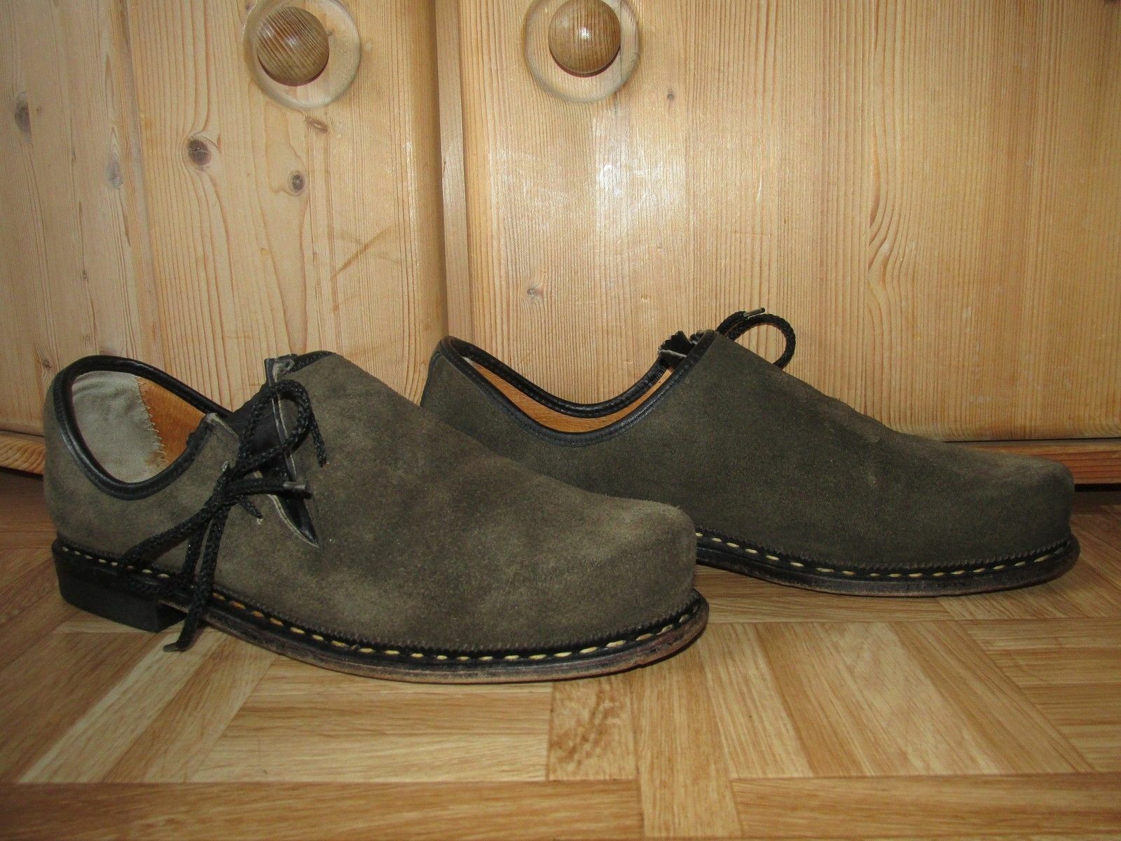 Vintage Haberstroh Suede Oatmeal Shoes Size 41.5 UK 7.5