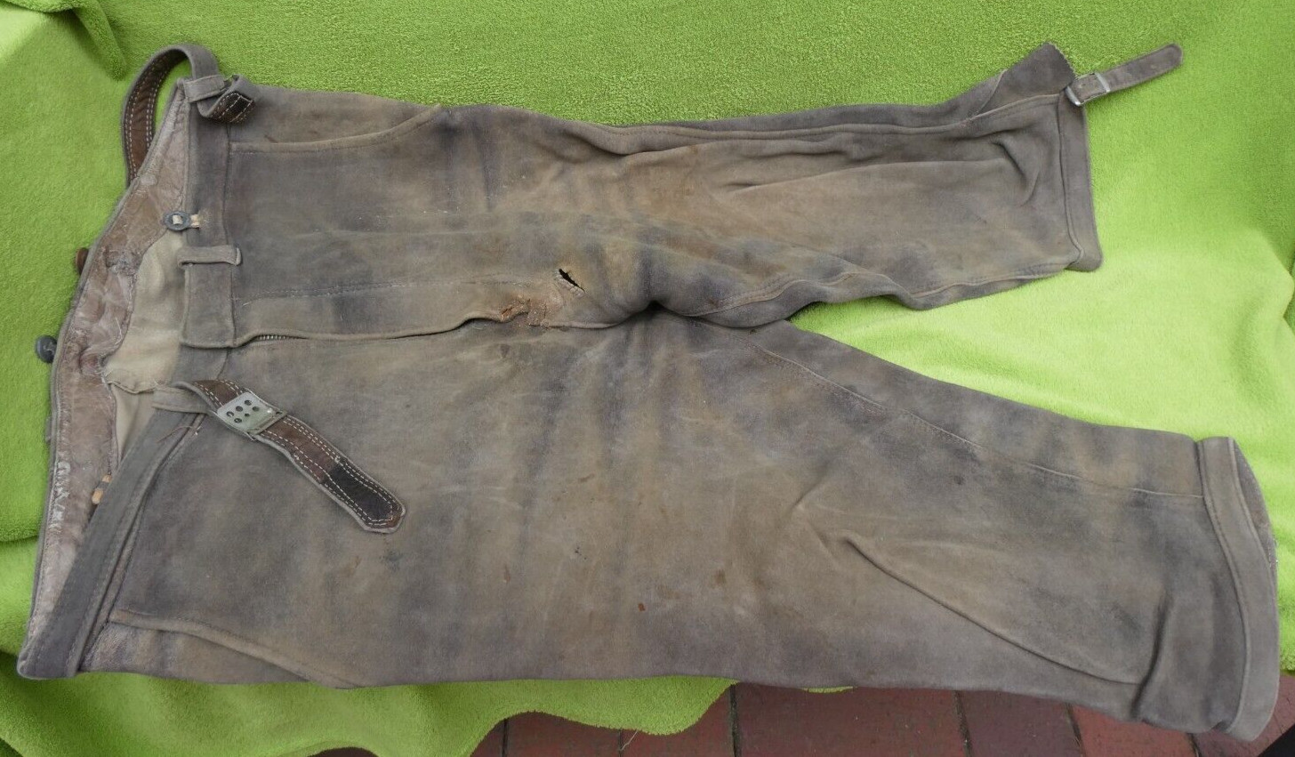 Old ripped traditional Lederhosen Lederhosen No. 96
