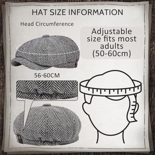 JONRRYIN 1920s Mens Costume Accessories Set, Roaring 20s Costumes Small Grey
