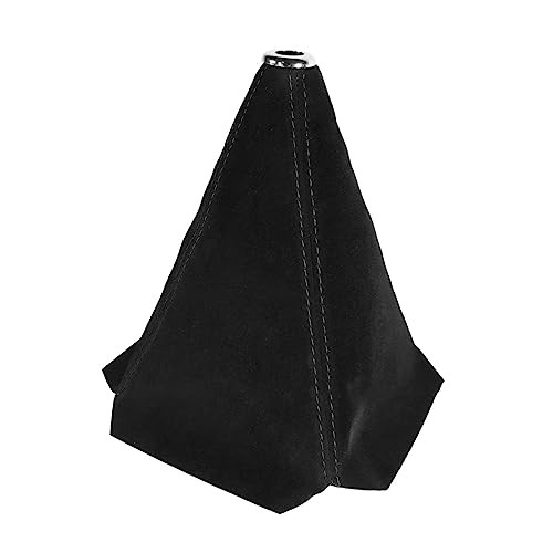 Car Shift Boot Cover, Suede Leather Shift Knob Boot Dust Cover, Black/Black