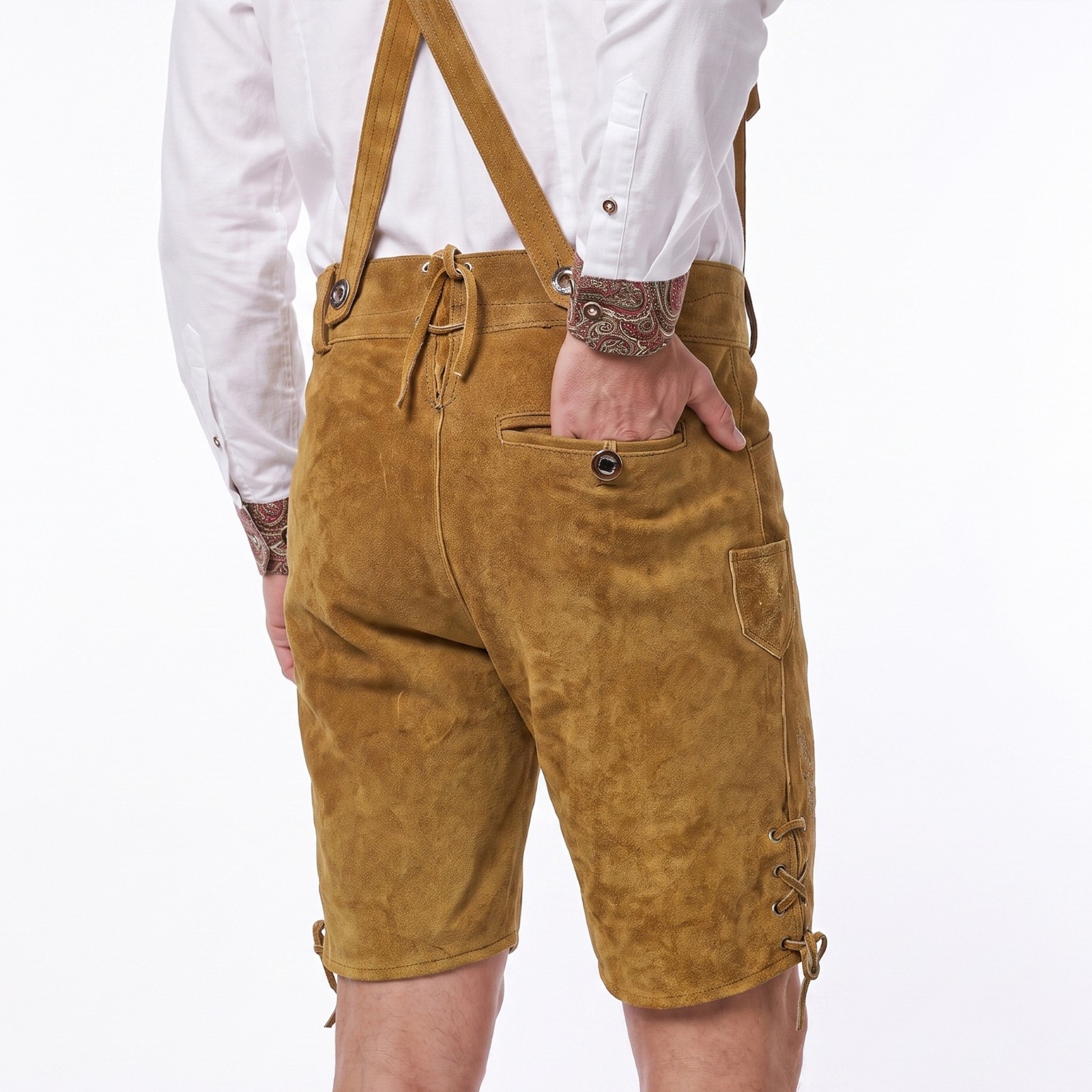 Bavarian Lederhosen Oktoberfest Costume German Outfit Trachthen Leather Short