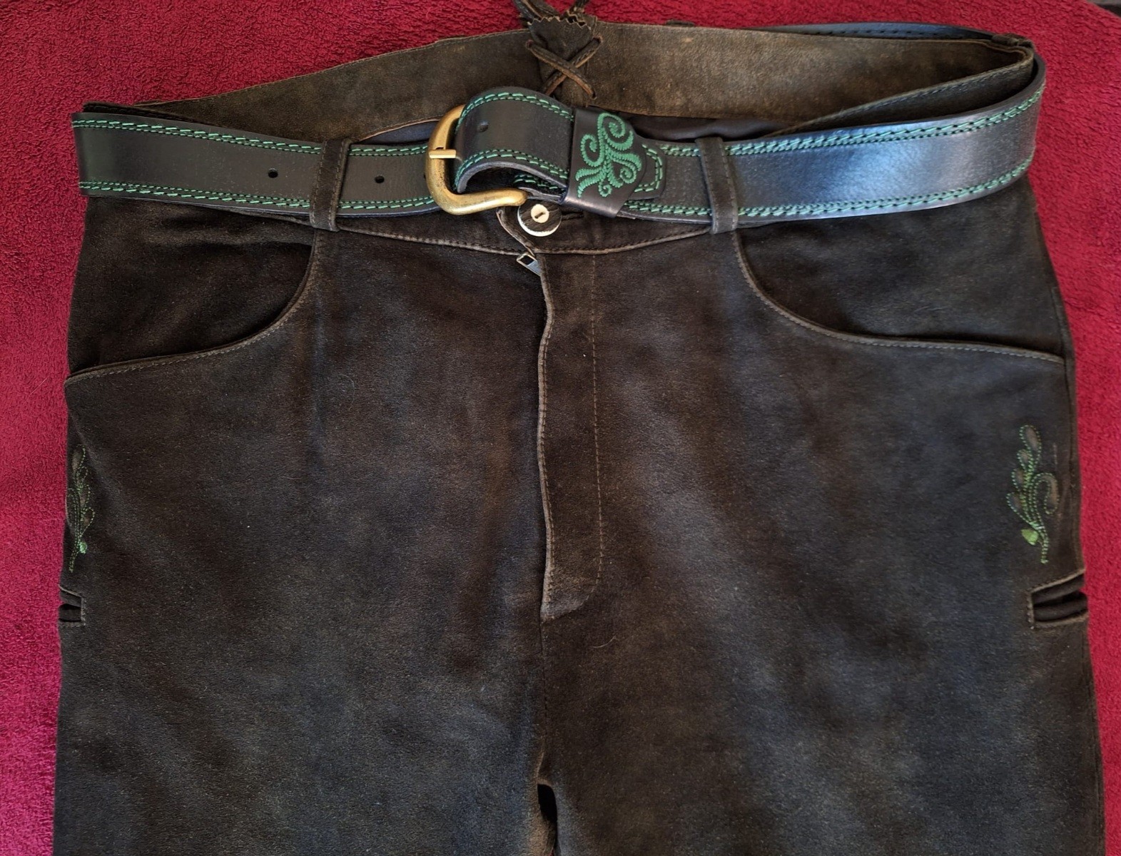 Vintage Lederhosen Soft Antique Goats Leather German Leather Volksfest Oktoberfest Patina