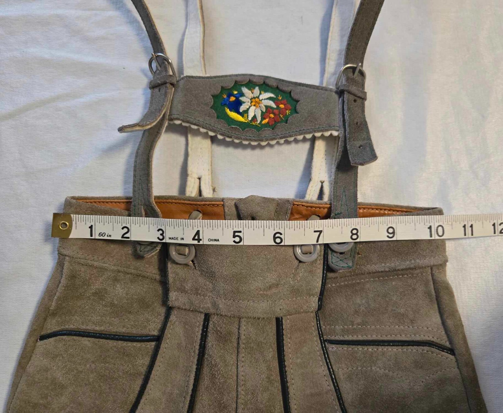 Boy’s Lederhosen Vintage Leather Suede Shorts Authentic German Made