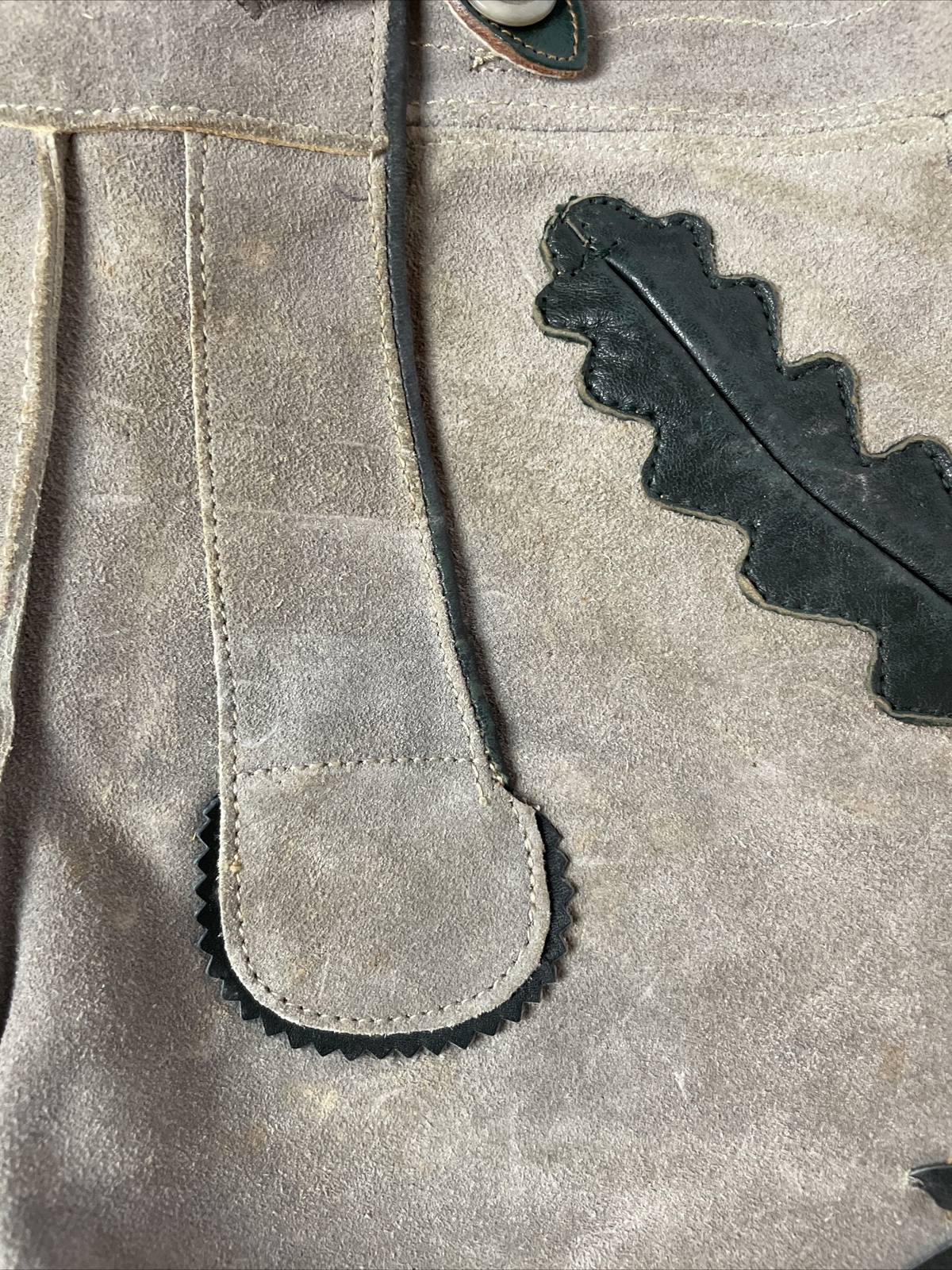 Lederhosen German Child Shorts Authentic Vintage Suede Leather Size 2 Oktoberfes
