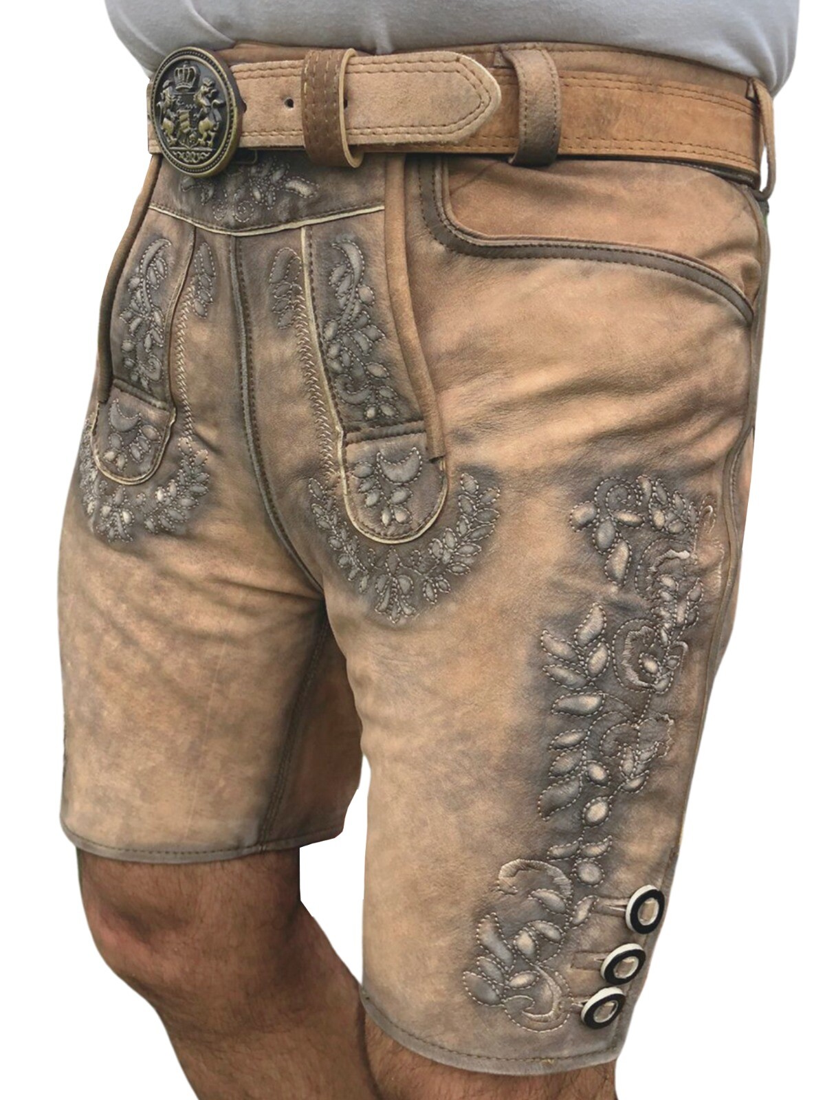 Men’s traditional Lederhosen suede pants Oktoberfest Lederhosen size 46 to 58