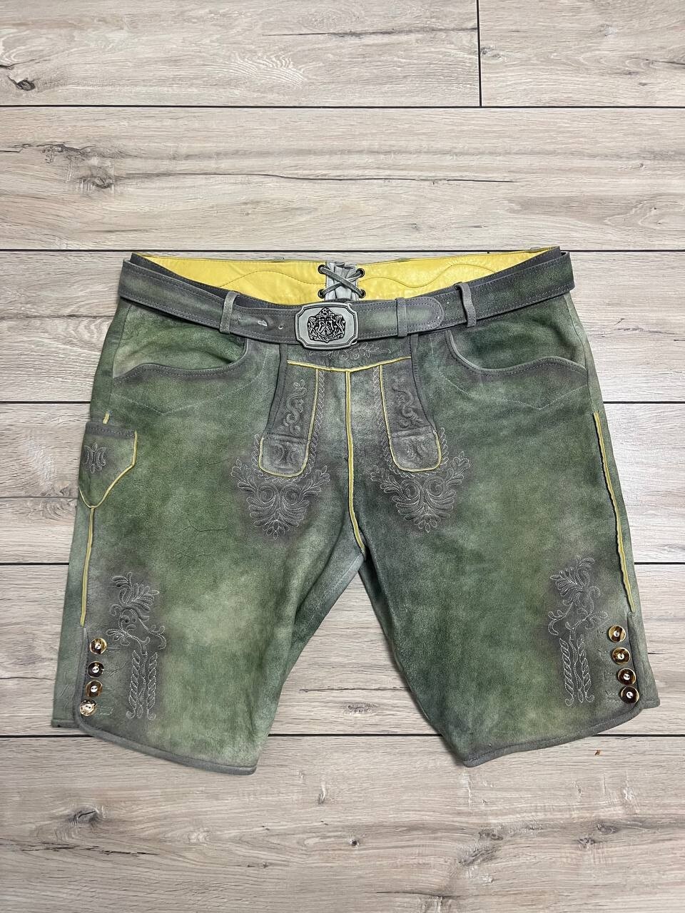 Men’s Hammerschmid leather National Loden Trachten shorts 41×11 in Oktoberfest