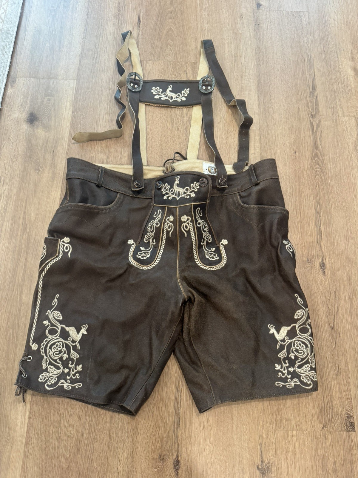 Authentic Lederhosen Men – German Oktoberfest Outfit Men – Genuine Leather
