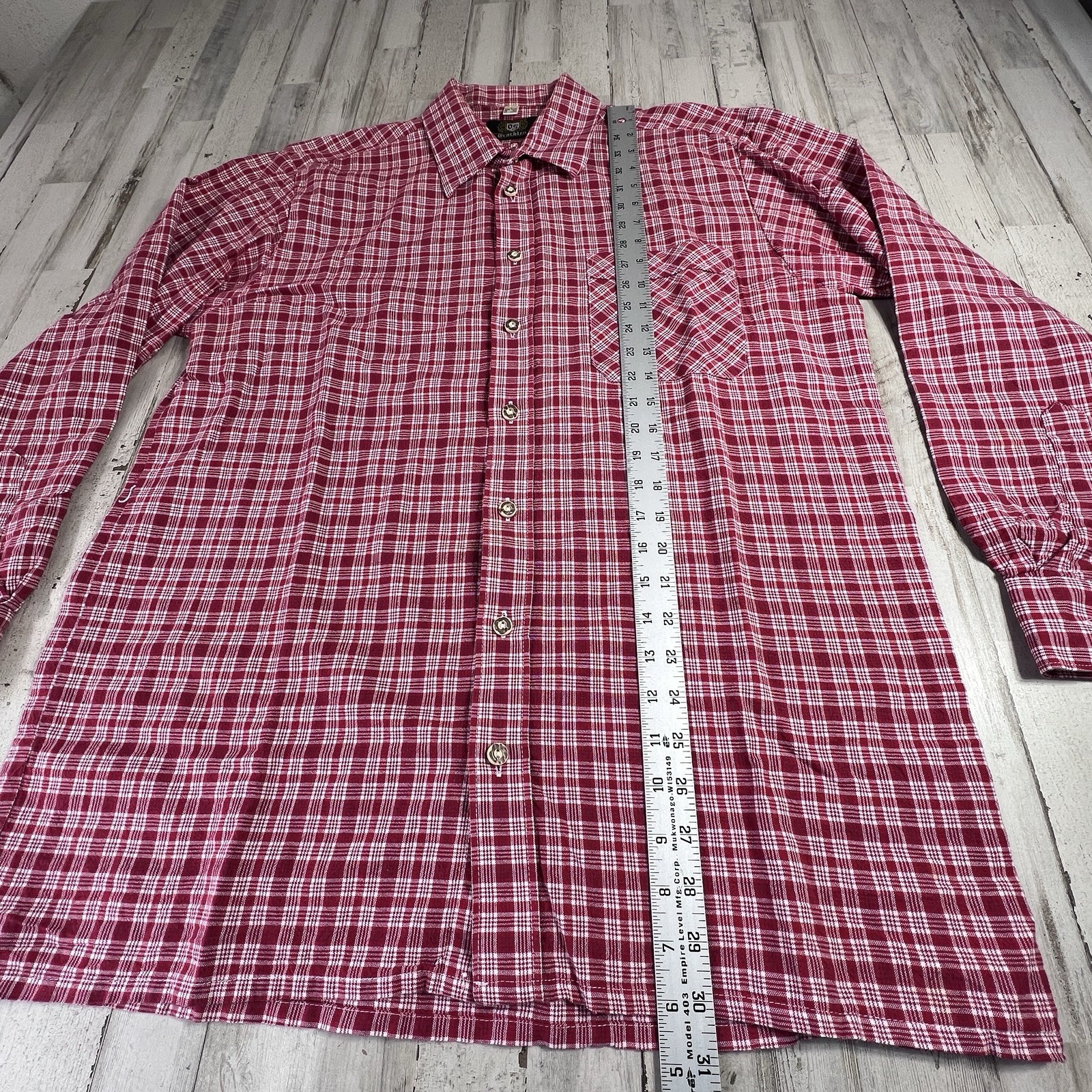 Drachten German Style Men’s Shirt Plaid RED. Sz L OKTOBERFEST,Germany Lederhosen
