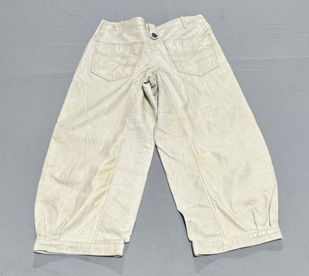On Stage Denmark Leather Lederhosen Cream Size 38 Soft Authentic Bavarian