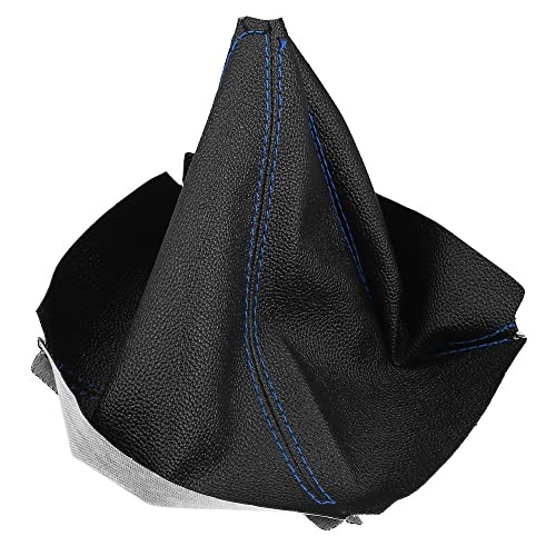 Universal Shift Boot Cover Car Shift Knob Boot Dust Cover Seams Faux Blue