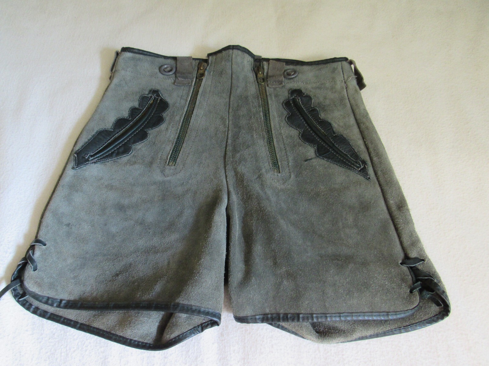 Vtg Auth Womens German Leather Lederhosen