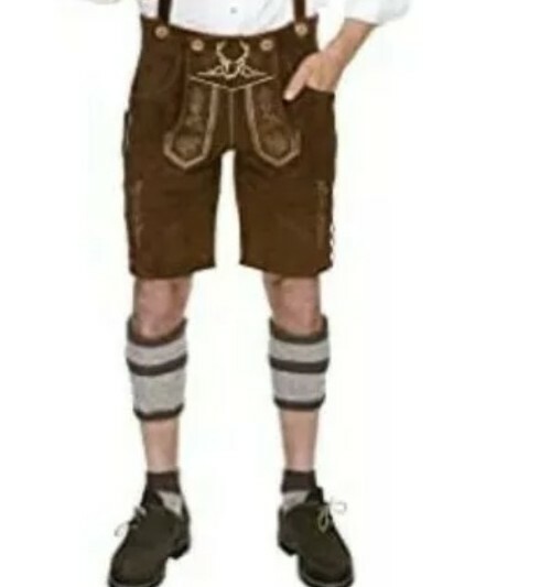 Lederhosen4U Real Leather Bavarian Shorts Size 54 #C3
