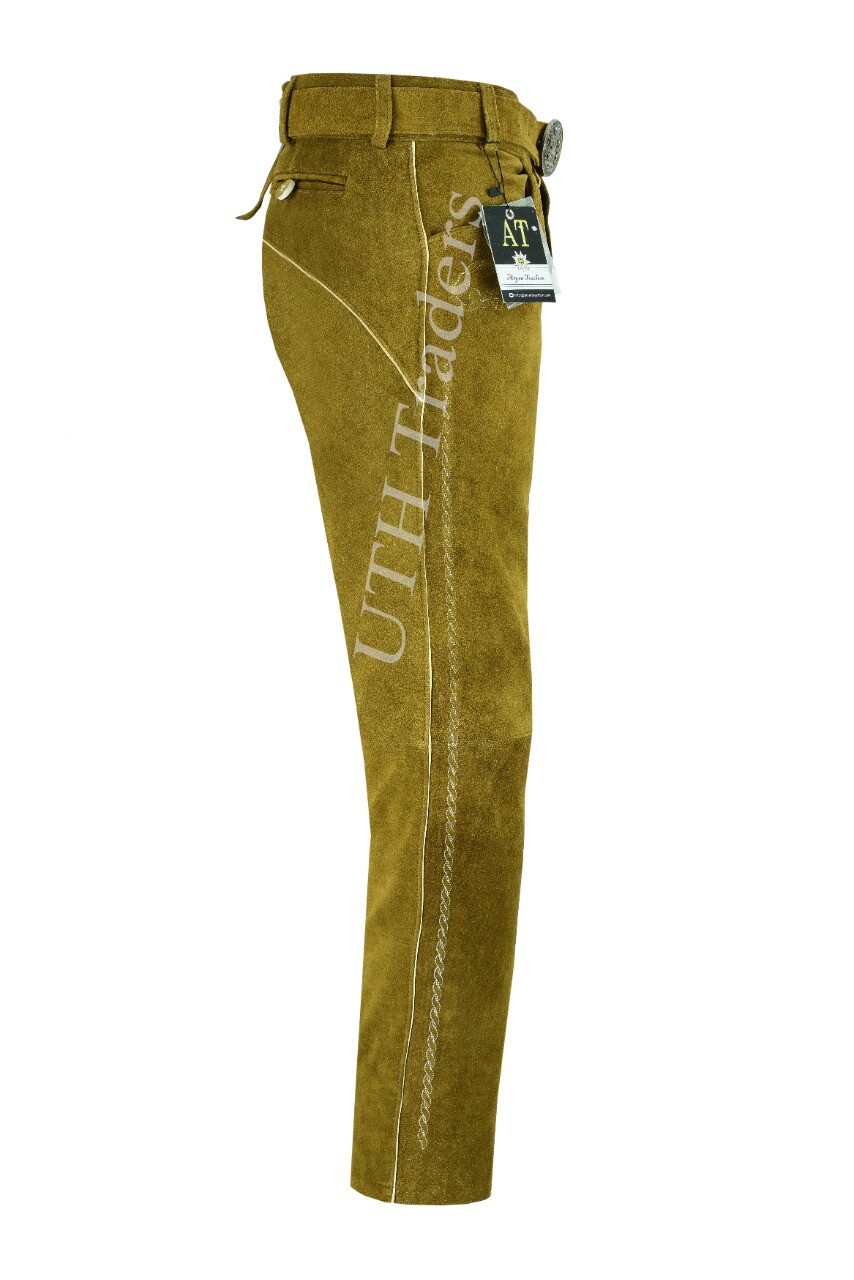 AUTHENTIC Suede Leather Pants/German Bavarian Lederhosen Oktoberfest Men’s Pants