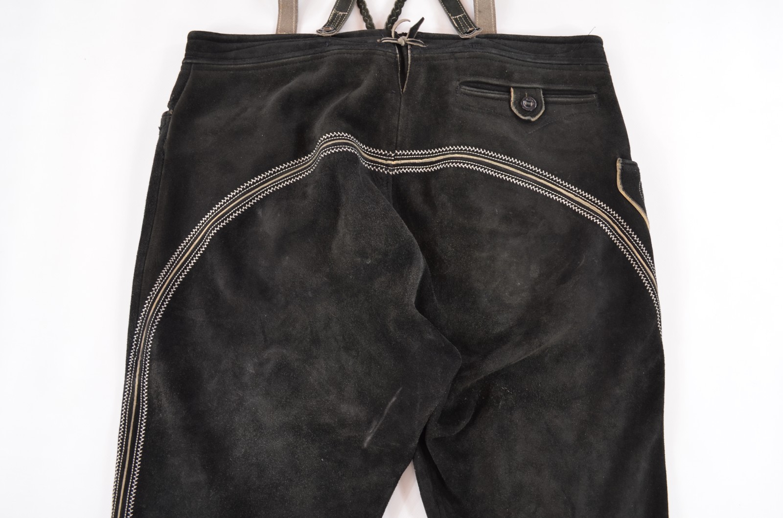 Vintage HandMade Bavarian Lederhosen Leather Pants Men’s sz US ~ W38 / EUR ~ XXL