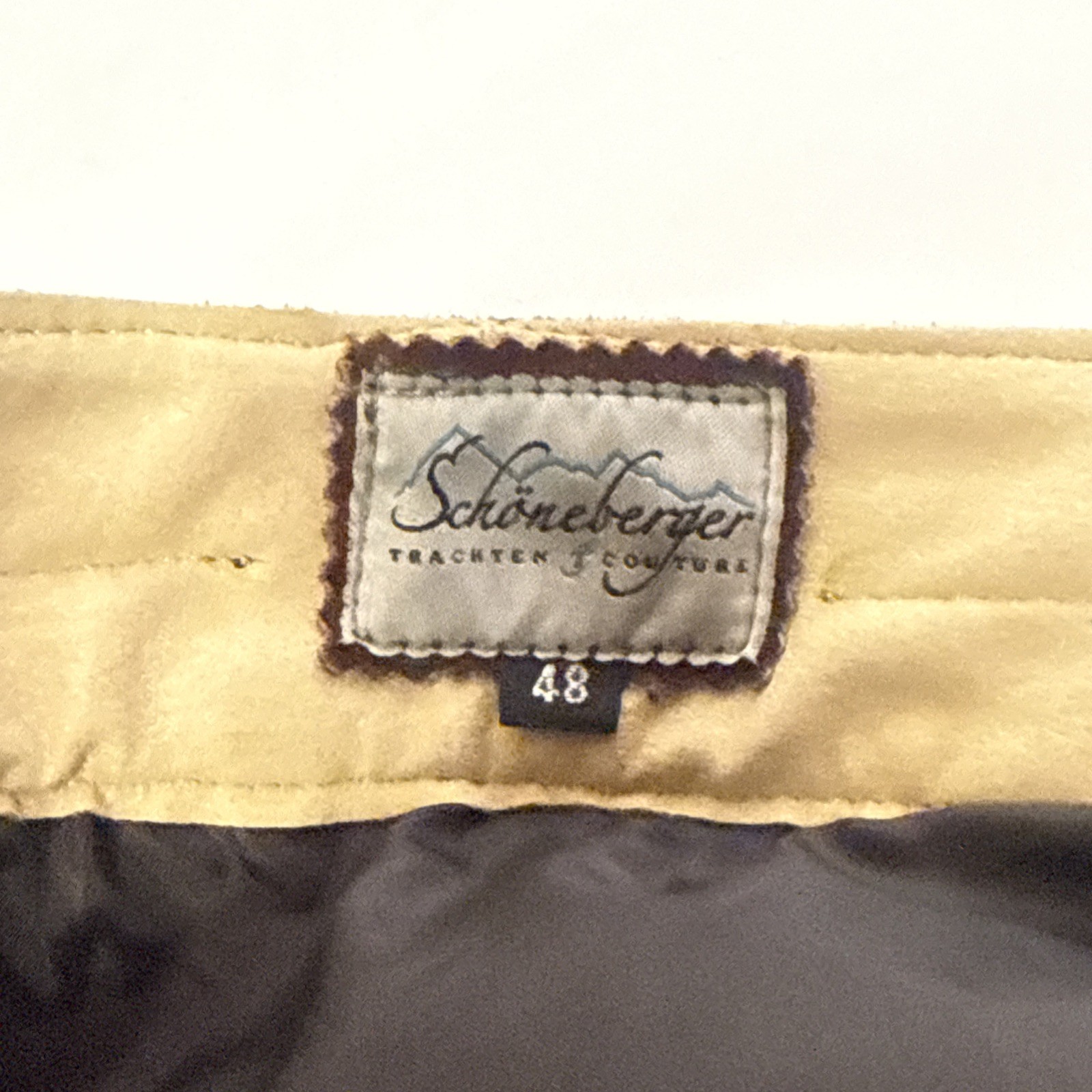 1 Pair Brown Suede Schoneberger Trachten Couture Short Set Lederhosen