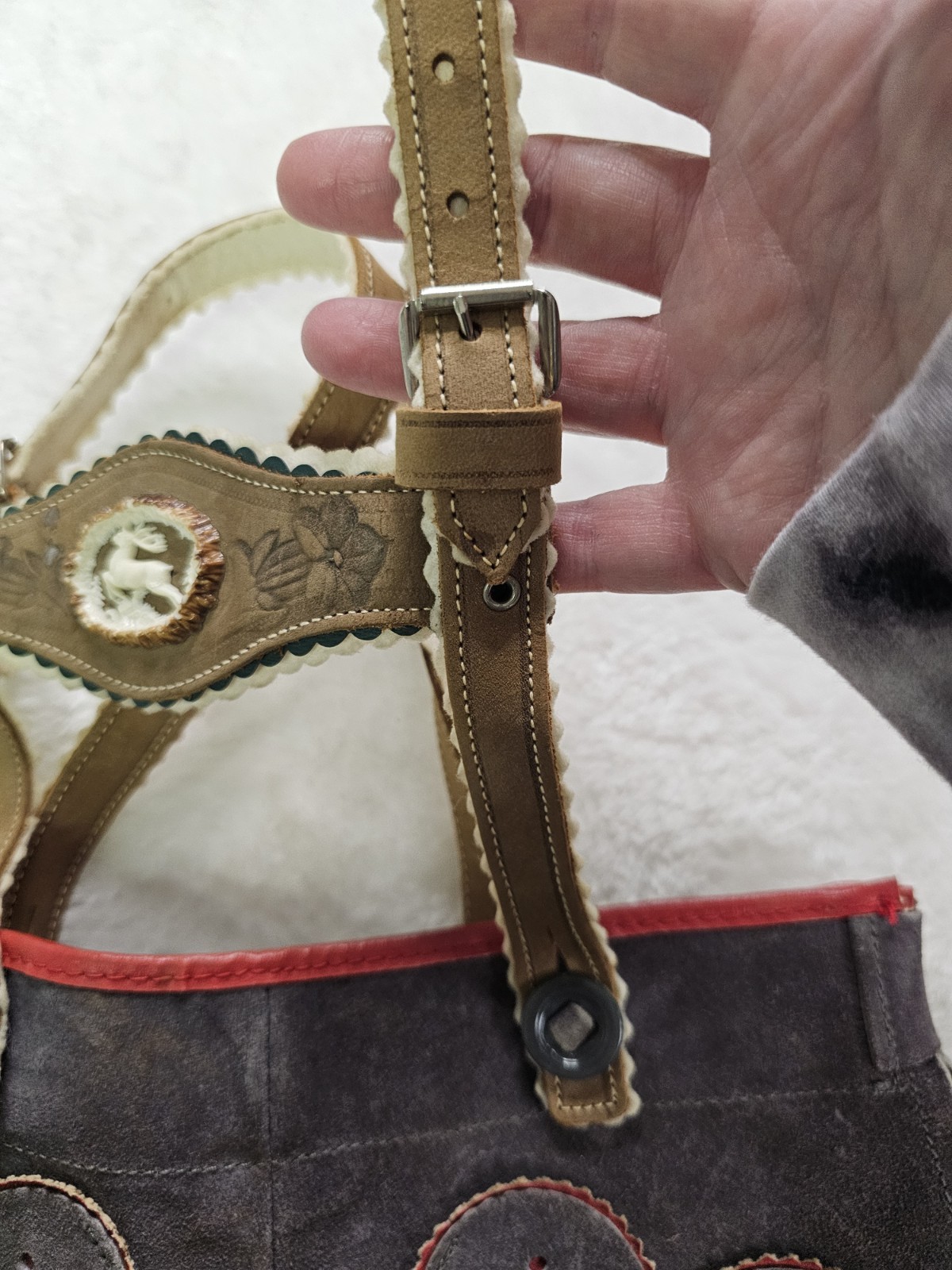 Vintage 1950s Lederhosen Child Size German Leather Shorts
