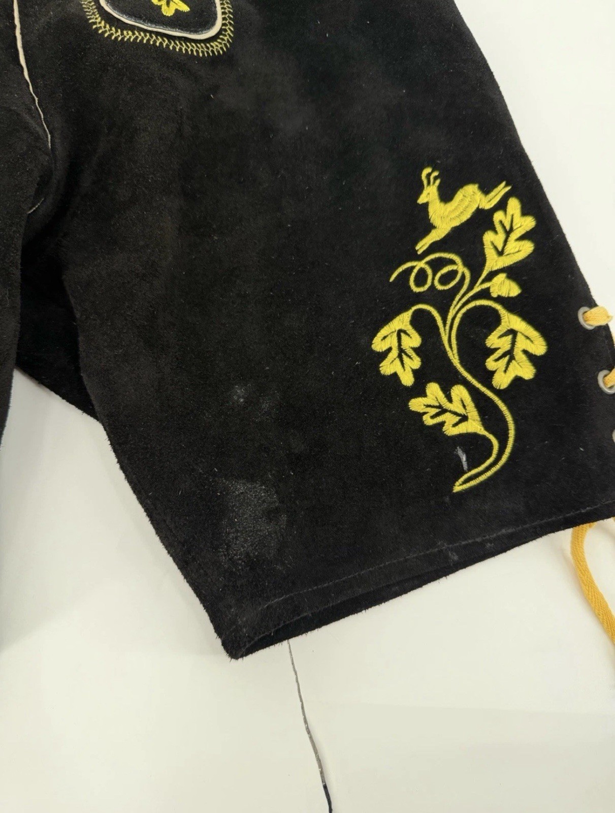 Authentic Suede Leather Lederhosen Shorts Black Size 48 – US 30