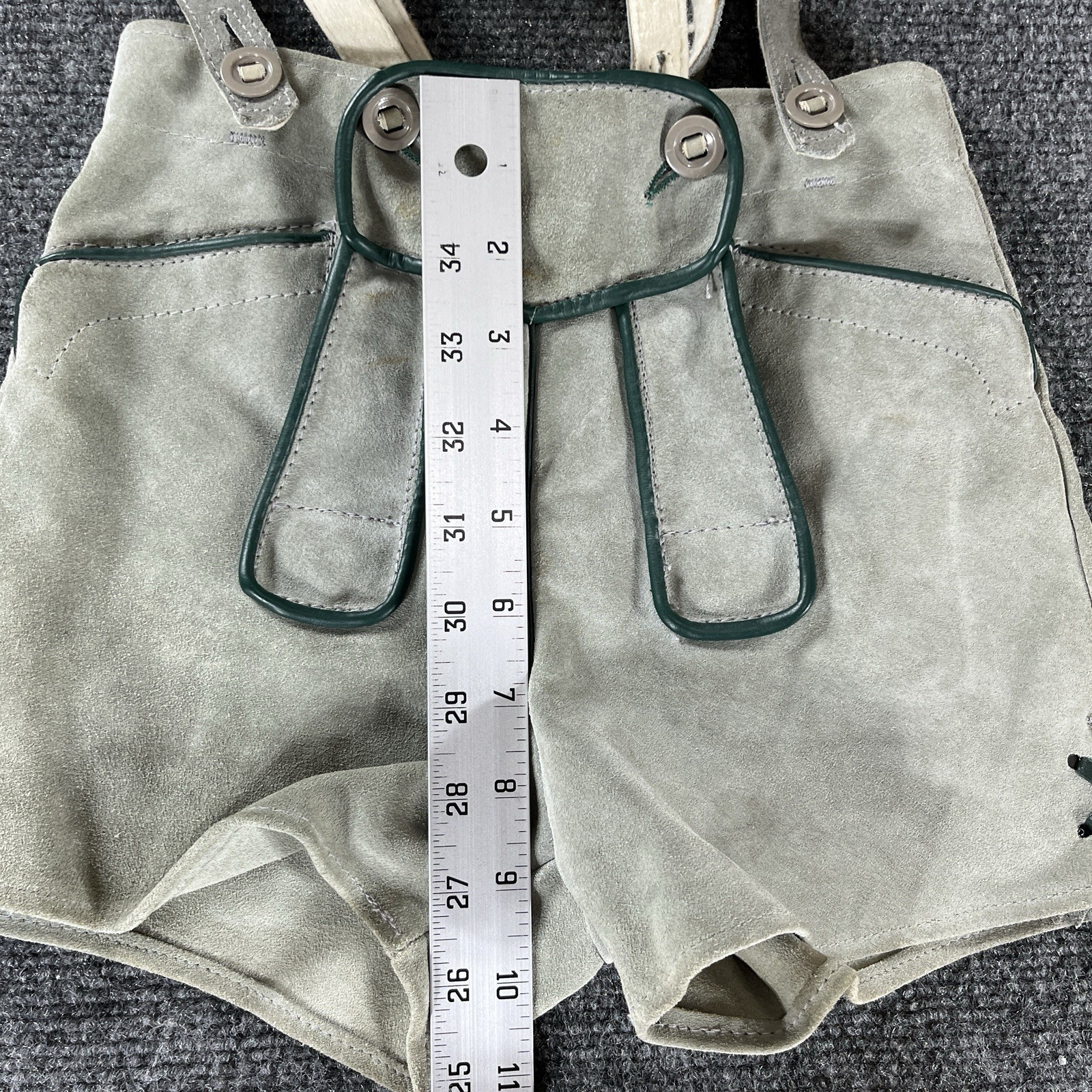 Vintage Bavarian Lederhosen Leather Suede Pants Trachten Shirt Child Boy Toddler