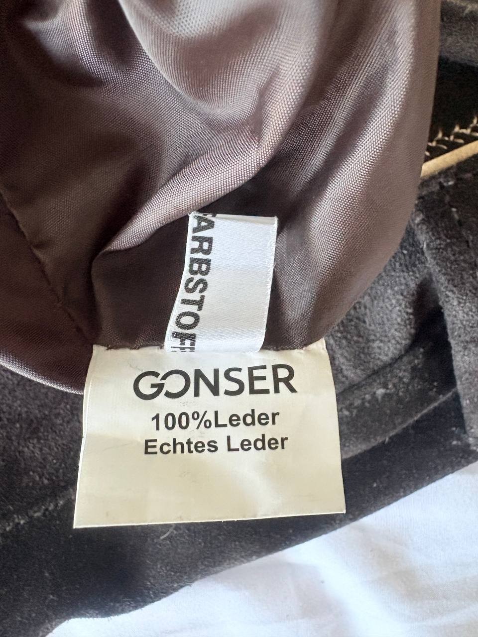 GONSER Mens Lederhosen Shorts Suspenders Set Trachten Sz 52 US 37 Genuine Suede